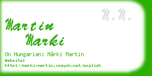 martin marki business card