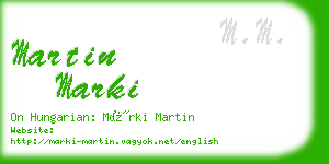 martin marki business card